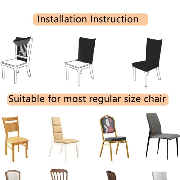 NWT Dining Chair Covers, 4 piece set, stretchable & machine washable - Picture 3 of 3